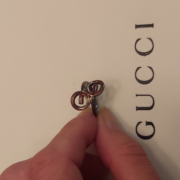 Awesome double GG Gucci ring with brown enamel, 925, vintage 70's, EVC! - Picture 6 of 6